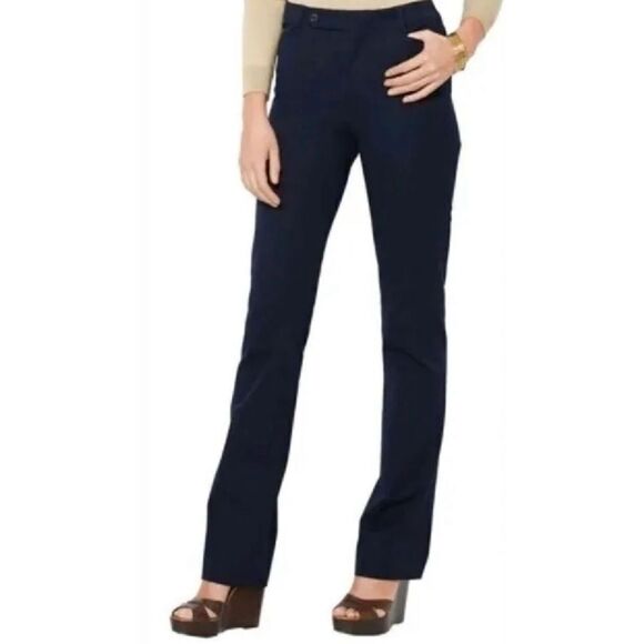 Great Condition Lauren Ralph Lauren Black Adelle Casual Pants PLUS SIZE 6 straig - Picture 2 of 5